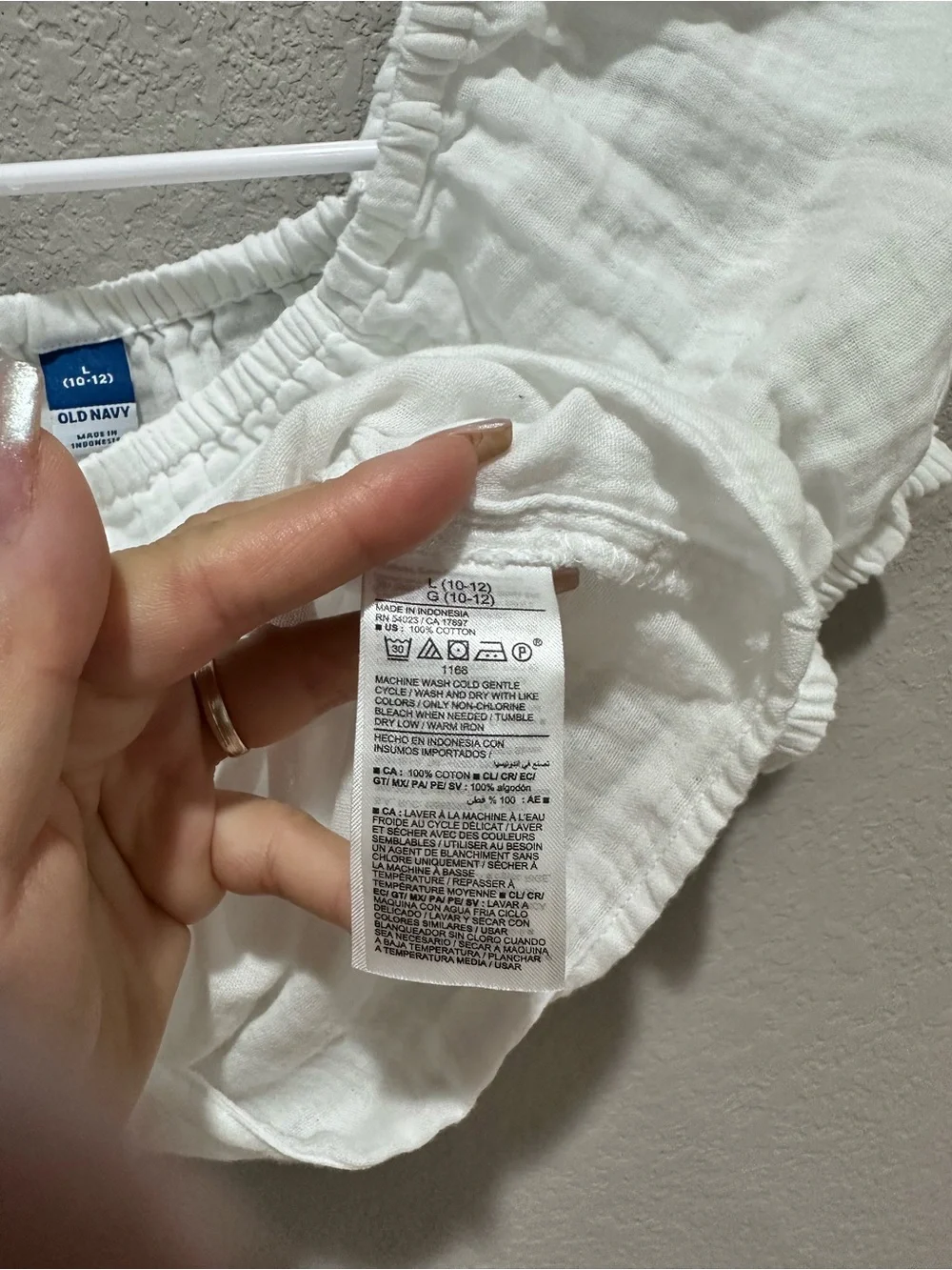 Old Navy White Puff-Sleeve Tie-Front Top